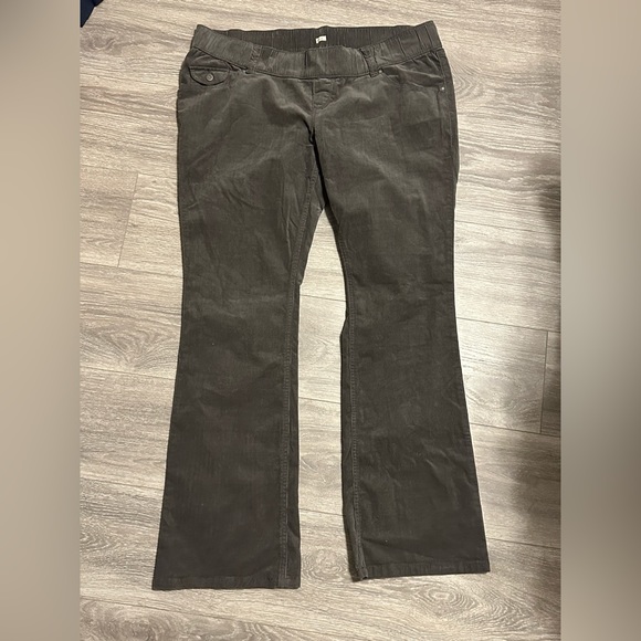 Old Navy Gray Stretch Corduroy Maternity Pants - Picture 1 of 6